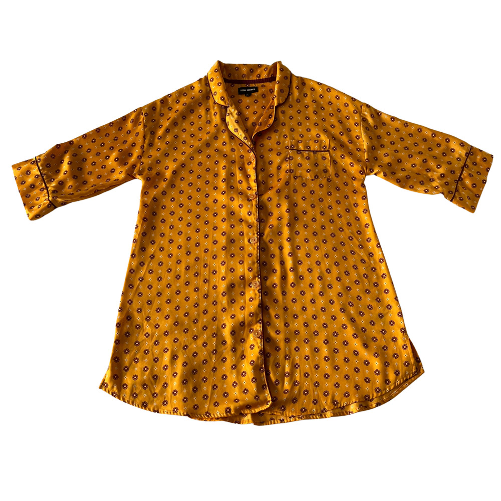 Golden Floral Women's Pajama Top